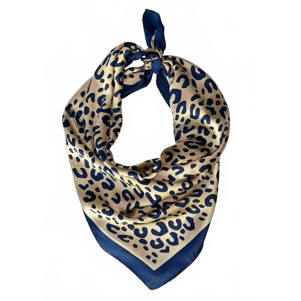 NEW ELLISON jackie printed scarf in navy